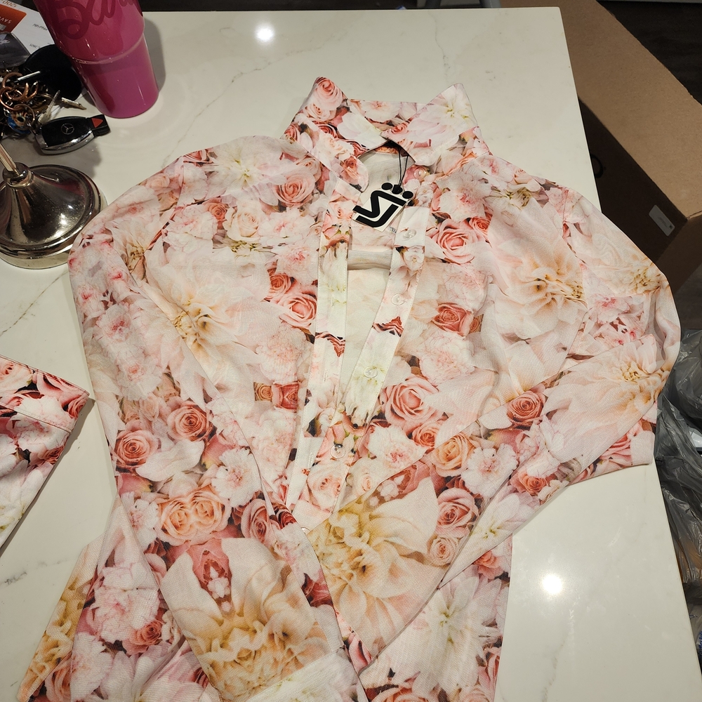 Shane Justin Floral Button-Up Shirt and Pants Set - Picture 6 of 7